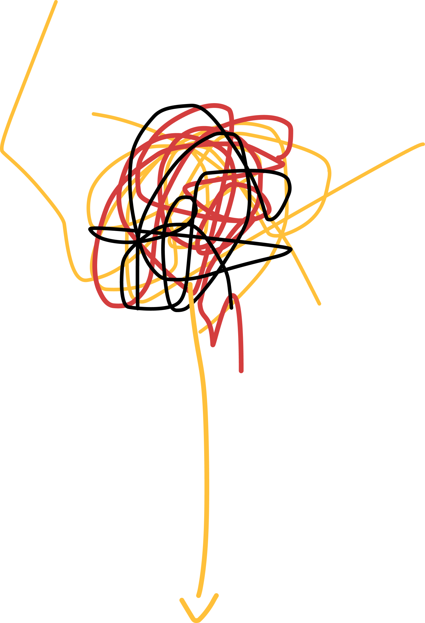 Hand-drawn scribble graphic